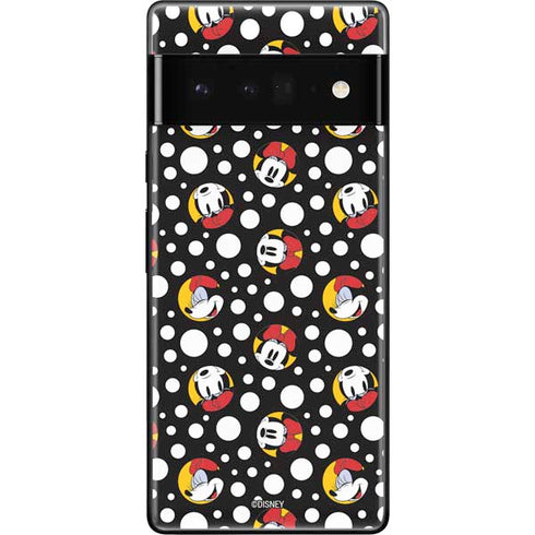 Disney Minnie Mouse Bubbles Face Pattern Google Pixel 6 Pro Skin